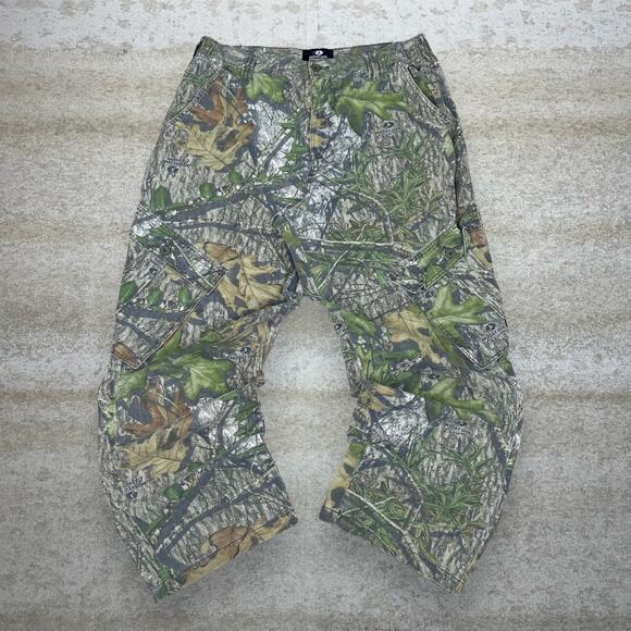 Vintage 90s Mossy Oak Hunting Camo Tactical Pants 36x30 Baggy Wide Fit Cargos - Picture 2 of 4